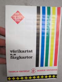 Tikkurilan Väritehtaat - Dickursby Färgfabriker -värikartta / färgkartor 1967?