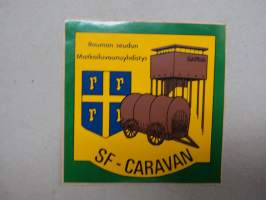 Rauman Seudun Matkailuvaunuyhdistys - SF Caravan Rauma -tarra