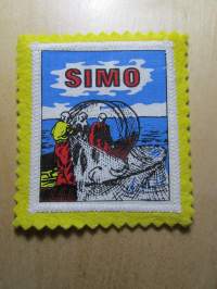 Simo -kangasmerkki / matkailumerkki / hihamerkki / badge -pohjaväri keltainen