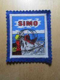 Simo -kangasmerkki / matkailumerkki / hihamerkki / badge -pohjaväri sininen