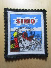 Simo -kangasmerkki / matkailumerkki / hihamerkki / badge -pohjaväri musta