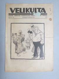 Velikulta 1917 nr 19 & 20 -satiiri-, pilalehti, pilapiirroksia, huumoria, huomaa kansikuva!