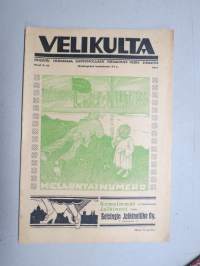 Velikulta 1917 nr 9 & 10 -satiiri-, pilalehti, pilapiirroksia, huumoria