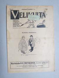 Velikulta 1917 nr 11 -satiiri-, pilalehti, pilapiirroksia, huumoria