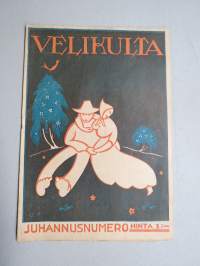 Velikulta 1917 nr 12-13 Juhannusnumero -satiiri-, pilalehti, pilapiirroksia, huumoria