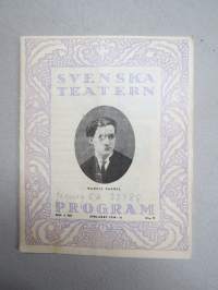 Svenska Teatern Helsingfors program spelåret 1930-31 Violen från Montmarte, Daniel Hjort, Marius, Ungkarlspappan -käsiohjelma