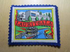 Lauritsala -kangasmerkki / matkailumerkki / hihamerkki / badge -pohjaväri sininen