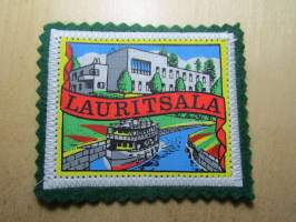 Lauritsala -kangasmerkki / matkailumerkki / hihamerkki / badge -pohjaväri vihreä