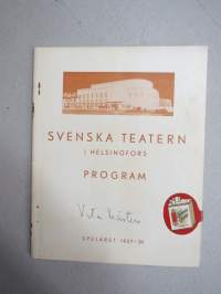 Svenska Teatern Helsingfors program spelåret 1937-38 Vita hästen (Im weissen Rösll) -käsiohjelma