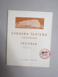 Svenska Teatern Helsingfors program spelåret 1937-38 Höfeber -käsiohjelma