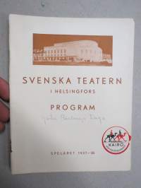 Svenska Teatern Helsingfors program spelåret 1937-38 Gösta Berlings saga -käsiohjelma