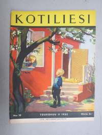 Kotiliesi 1935 nr 10, kansikuva Martta Wendelin, Kaksi kotitaloustyön lipunkantajaa, Onko lapsia muistettu?, Pian on muuttojen aika, Lähemmäksi luontoa, ym.