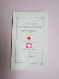 Ensi apu onnettomuuden kohtauksissa ja tappelutantereella. Lyhyt ohjaus Armeliaisuusosastoja ja Parannusjoukkoja varten 1886 (Näköispainos 1981)