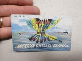 American Overseas Airlines - AOA 1948 -pocket calendar / taskukalenteri