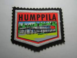 Humppila -kangasmerkki / matkailumerkki / hihamerkki / badge -pohjaväri musta