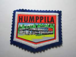 Humppila -kangasmerkki / matkailumerkki / hihamerkki / badge -pohjaväri sininen