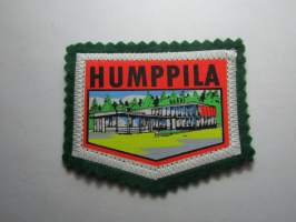 Humppila -kangasmerkki / matkailumerkki / hihamerkki / badge -pohjaväri vihreä