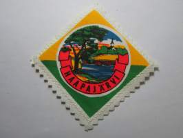 Haapajärvi -kangasmerkki / matkailumerkki / hihamerkki / badge -pohjaväri valkoinen