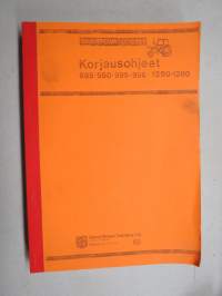 David Brown - Case 885, 990, 995, 996, 1290, 1390 Korjausohjeet -maahantuojan kokoama kirja teknistä tietoa, korjausohjeita sekä huolto- ja korjausohjetiedotteita