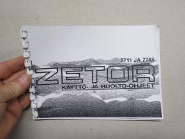 Zetor 7711 & 7745 traktori käyttö- ja huolto-ohjekirja KOPIO