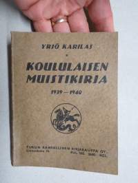 Koululaisen Muistikirja 1939-1940