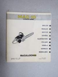 McCulloch MAC-10 moottorisaha -käyttöohjekirja