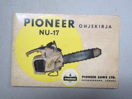 Pioneer NU-17 moottorisaha -käyttöohjekirja