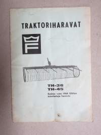Fiskars TH-36, TH-45 traktoriharava 1964 eteenpäin -käyttöohjekirja + varaosaluettelo