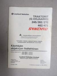 Leyland Traktorit Q-ohjaamo 245 / 262 / 272 / 462 / 472 Syncro - Käyttöohjekirja liite