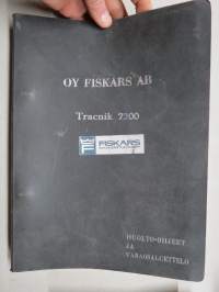 Fiskars Tracnik 7200 kuormaaja -huolto-ohjeet ja varaosaluettelo