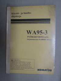 Komatsu WA95-3 Pyöräkuormaaja sarjanumerosta HA980051 ja siitä ylöspäin -käyttöohjekirja / huolto-ohjekirja
