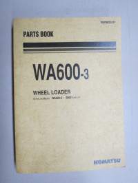 Komatsu WA600-3 Wheel Loader serial number 50001 and up Parts Book -varaosaluettelo