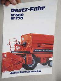 Deutz-Fahr M 660 / M 770 leikkuupuimuri -myyntiesite
