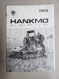 Hankmo 210-2, 250-2, 66 F, 78 F, 90 F -käyttöohjekirja ja varaosaluettelo