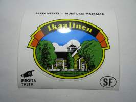 Ikaalinen -tarra, matkamuistotarra 1970-luvulta