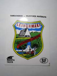 Leivonmäki - Leivonranta camping -tarra, matkamuistotarra 1970-luvulta