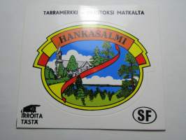 Hankasalmi -tarra, matkamuistotarra 1970-luvulta