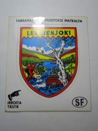 Lemmenjoki -tarra, matkamuistotarra 1970-luvulta