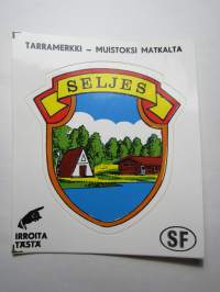 Seljes -tarra, matkamuistotarra 1970-luvulta