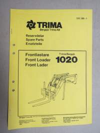 Trima / Bergsjö 1020 Frontlastare / Front Loader / Front Lader -Reservdelar - Spare parts - Ersatzteile