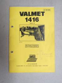 Valmet 1416 System US kuormaaja / lastare -käyttöohjekirja / instruktionsbok