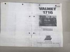 Valmet 1716 System US kuormaaja / lastare -käyttöohjekirja / instruktionsbok KOPIO