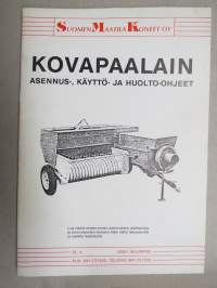 Rivierre-Casalis kovapaalain -asennus- käyttö- ja huolto-ohjekirja