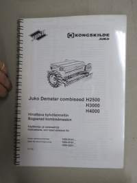 Kongskilde Juko Demeter Combiseed H2500, H3000, H4000 Hinattava kylvölannoitin -käyttöohjekirja / varaosaluettelo - Instruktionsbok / Reservdelsbok