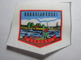 Kukkolankoski Karunki -kangasmerkki, matkailumerkki, leikkaamaton