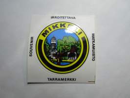 Mikkeli -tarra, matkamuistotarra 1970-luvulta