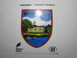 Sumiainen -tarra, matkamuistotarra 1970-luvulta