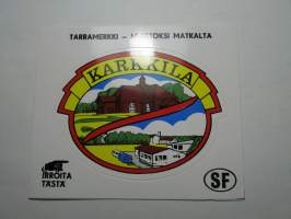 Karkkila -tarra, matkamuistotarra 1970-luvulta