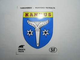 Kannus -tarra, matkamuistotarra 1970-luvulta