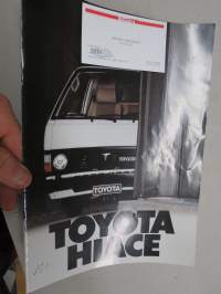 Toyota Hiace 1984 -myyntiesite / sales brochure